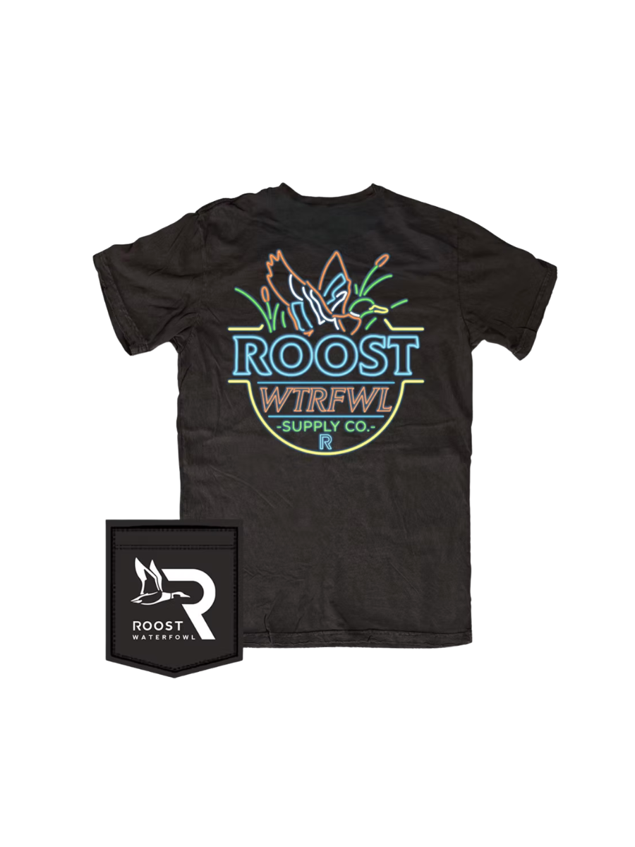 Roost | YOUTH Neon Sign Tee - Black
