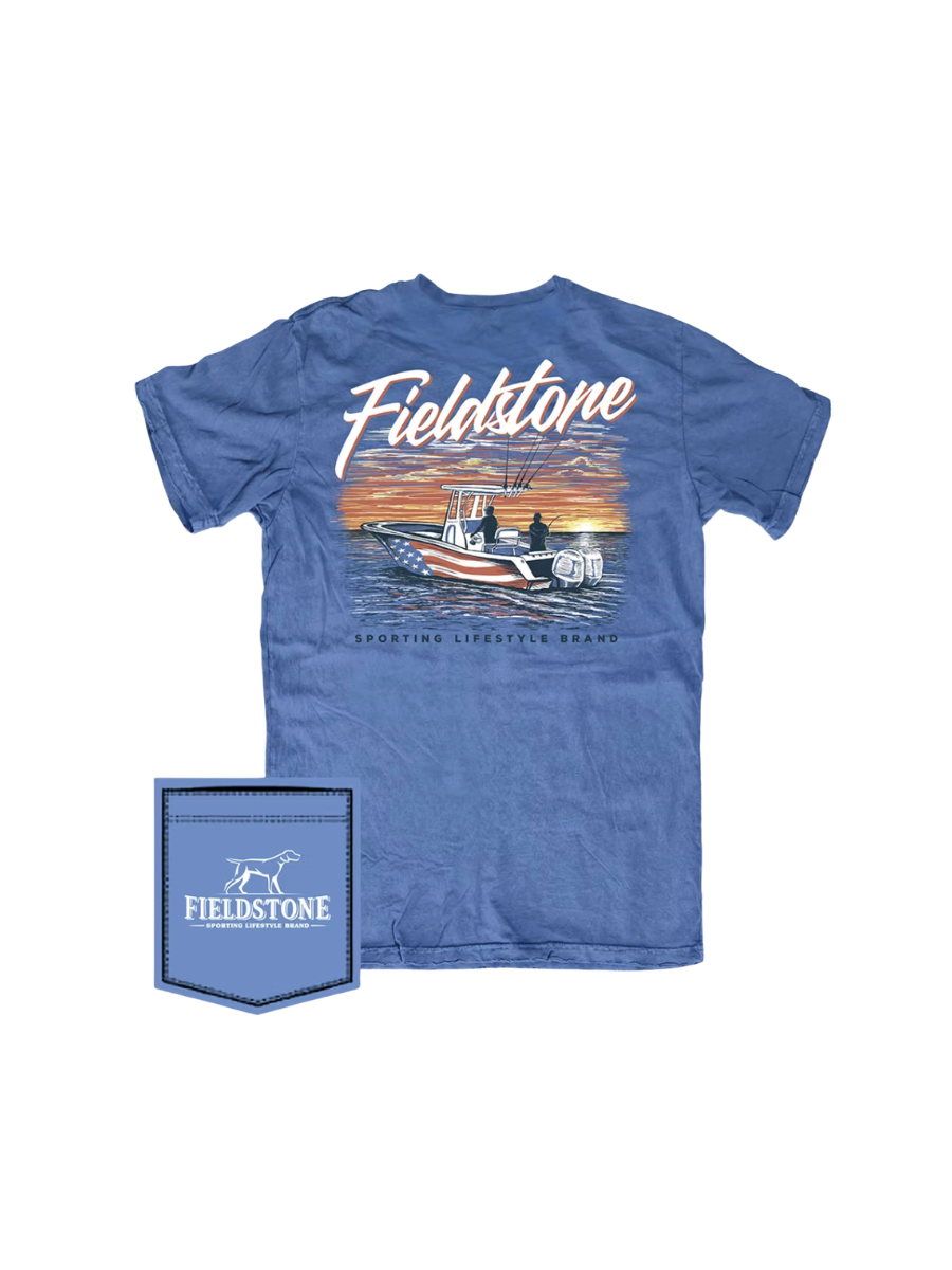 Fieldstone | Center Console Tee - Royal Caribbean