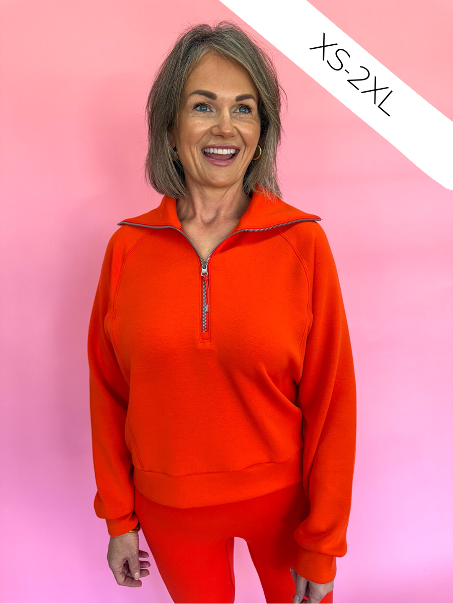 SPANX | AirEssentials Half Zip - Poppy