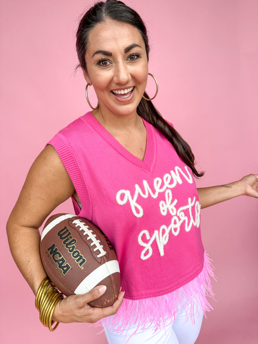 QUEEN OF SPARKLES | Queen of Sports Feather Sweater