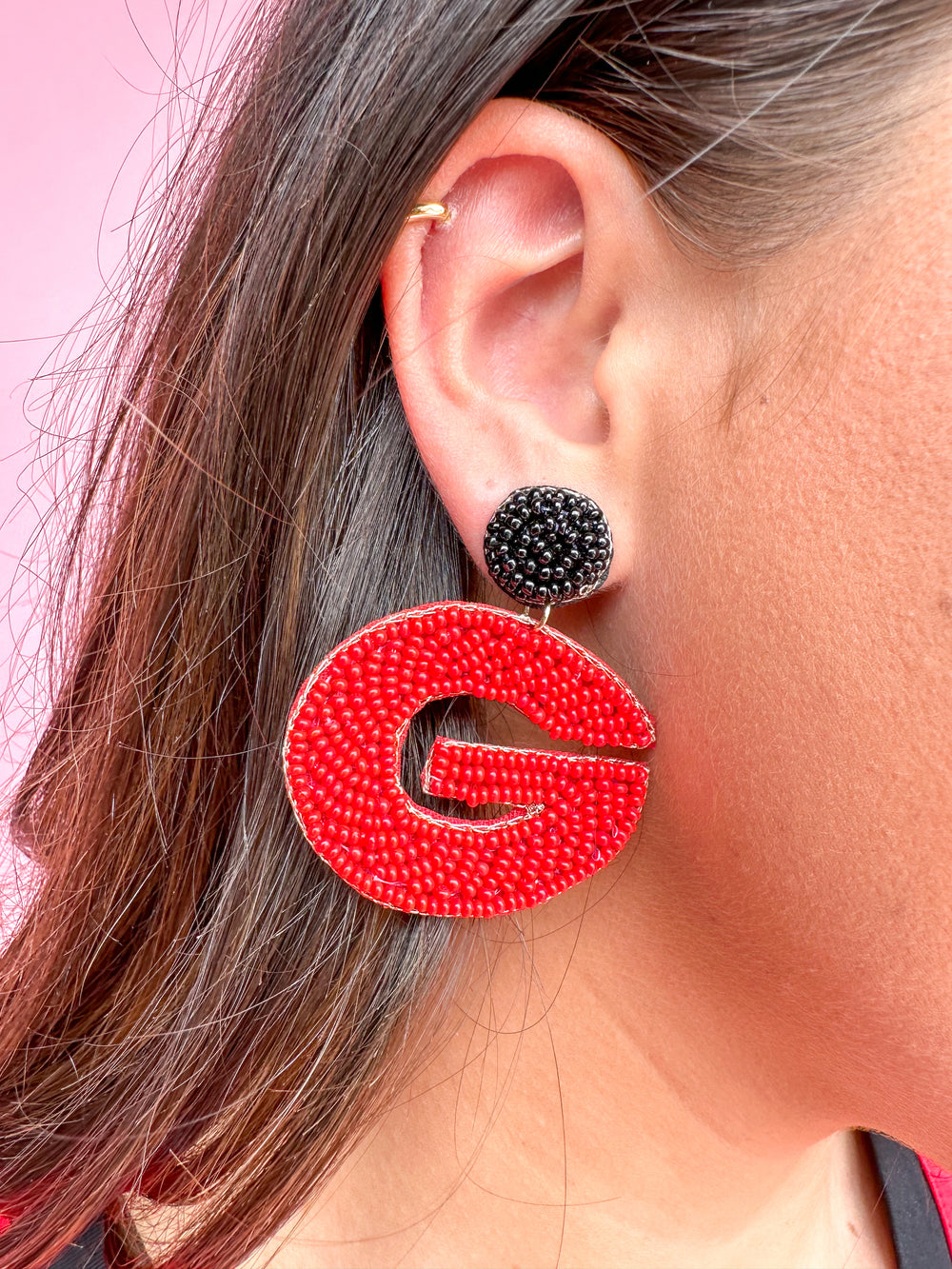 Glory Glory Beaded Earrings - Red