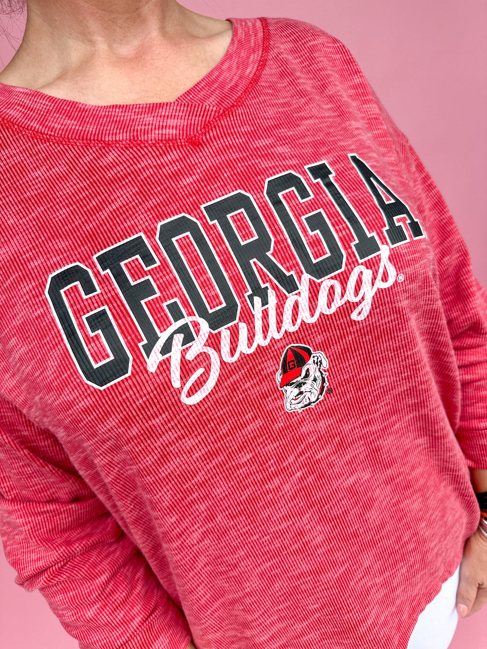 Ribbed Georgia Bulldogs Sweatshirt