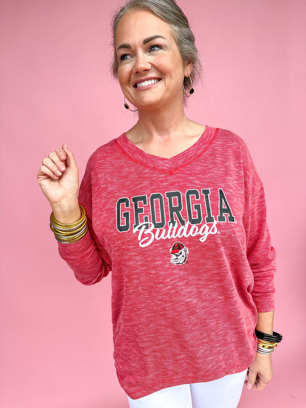 Ribbed Georgia Bulldogs Sweatshirt