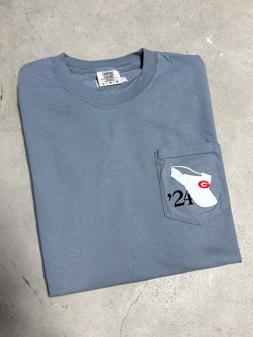 Kirby UGA Pocket Tee - Granite