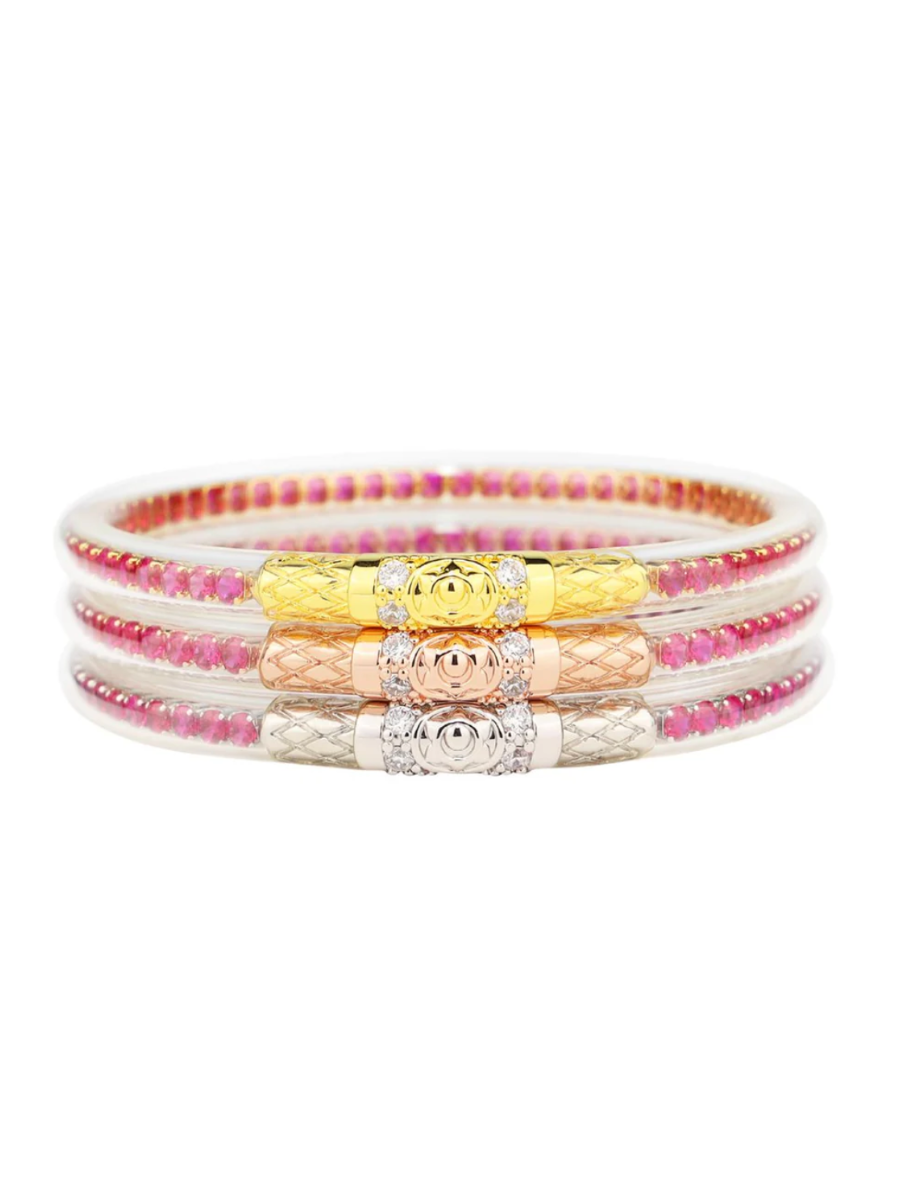 BuDhaGirl Three Queens All Weather Bangles Epic Pink Jincy's Gift