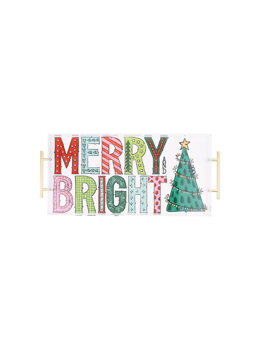 Glory Haus | Merry & Bright Acrylic Tray