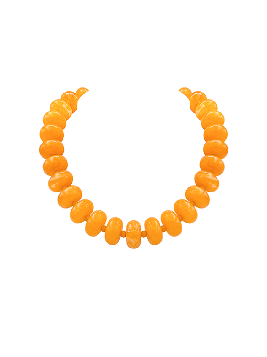 Marbled Beauty Necklace - Orange