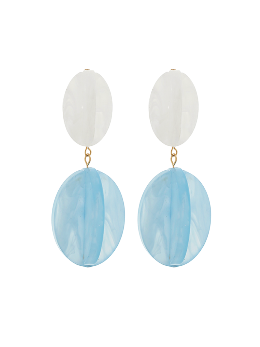 Bold & Beautiful Earrings - Light Blue