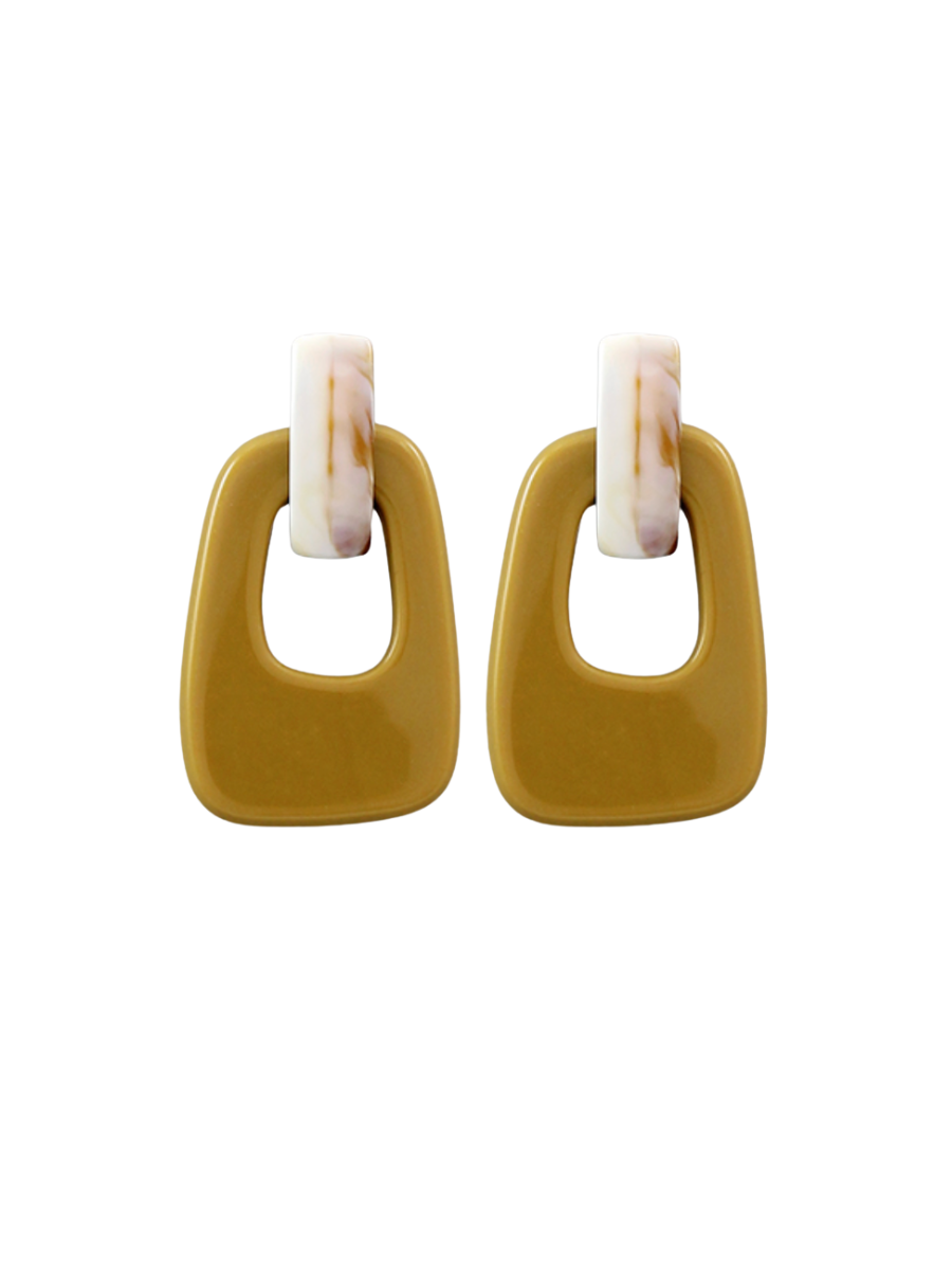 Stylish Everyday Earrings - Olive