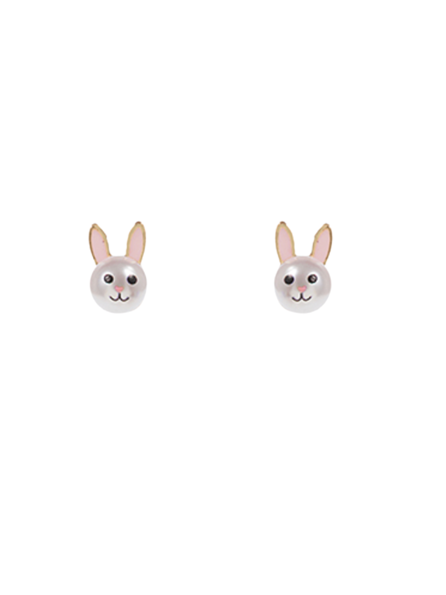 Hoppy Bunny Pearl Earrings