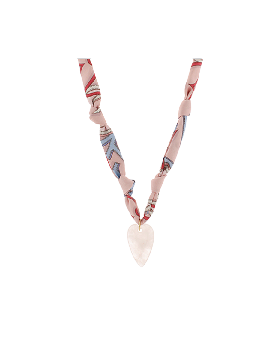 Endless Love Scarf Necklace- Pink/Multi