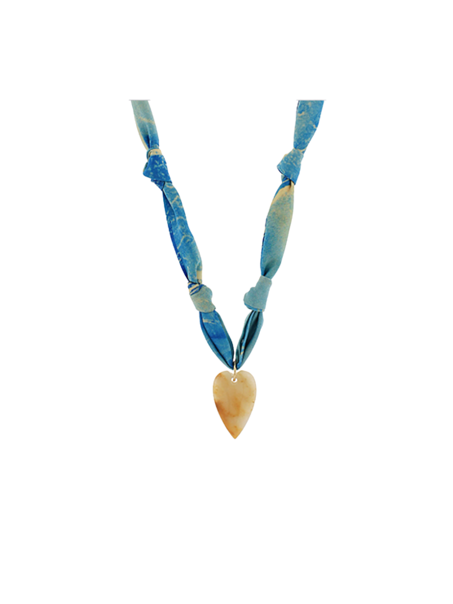 Endless Love Scarf Necklace - Blue/Multi