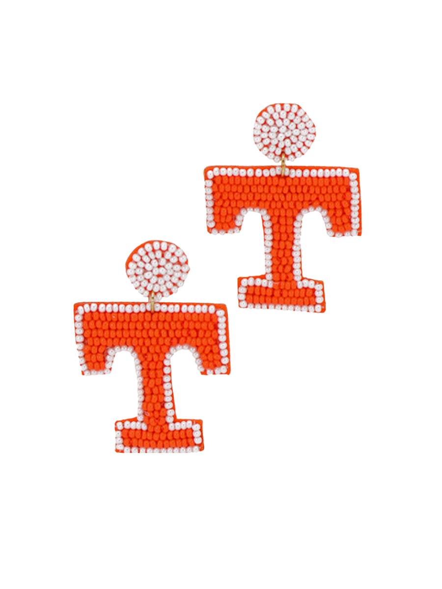 Game Day T Beaded Earrings