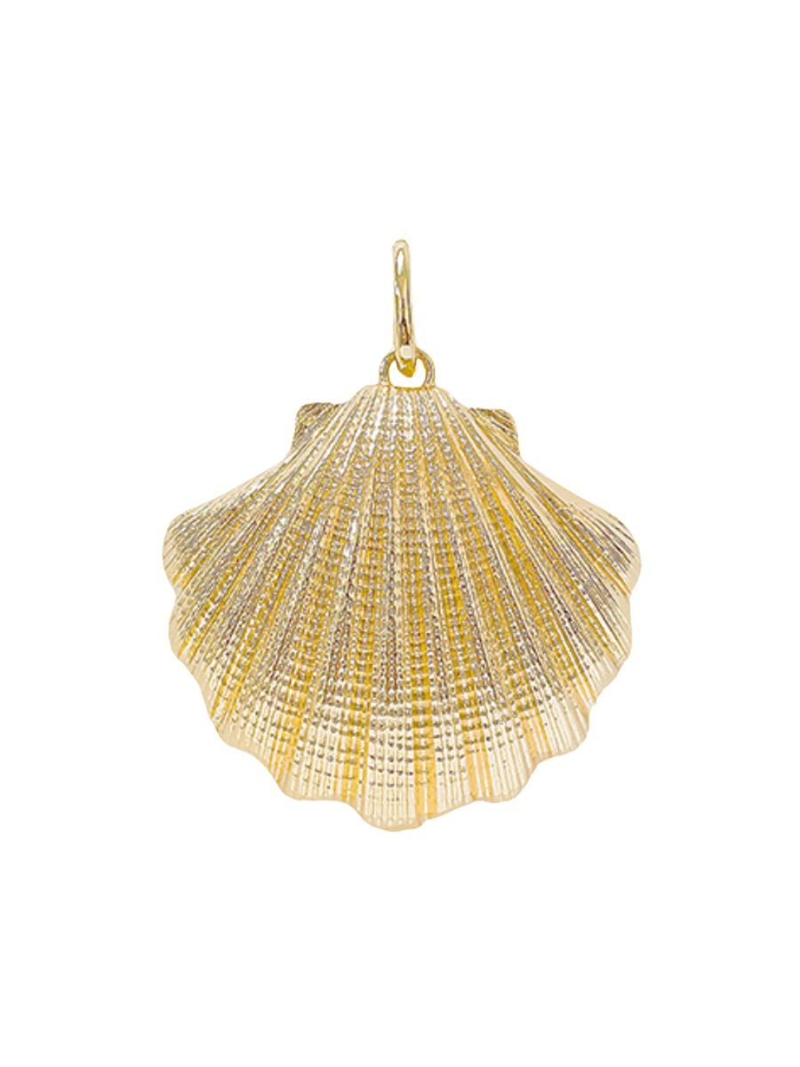 Chunky Golden Shell Bandana Pendant