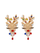 beaded reindeer earrings pearl and rhinestone details women girls gifts jincy's
