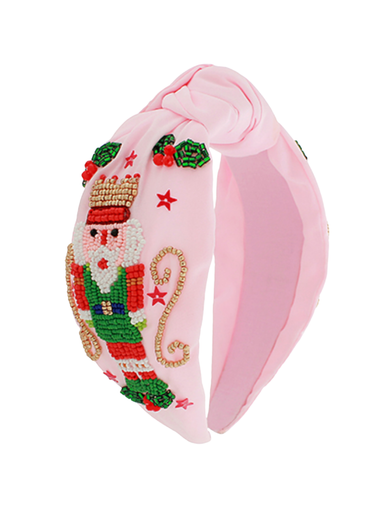 Knotted Headband Pink Nutcracker christmas womens girls gift jincy's