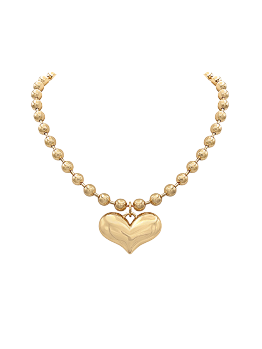 Cherished Heart Necklace - Gold