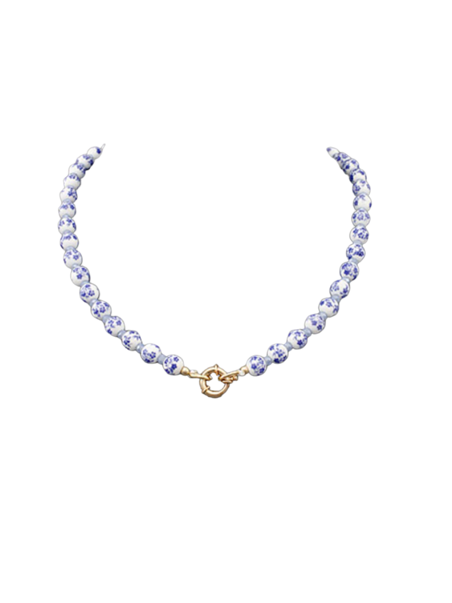 Blue Heirloom Charm Necklace