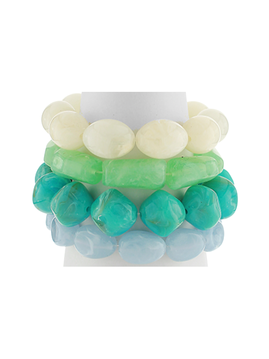 Ocean Breeze Bracelet Set - Mint/Multi