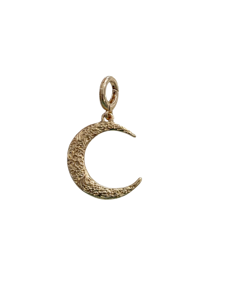 Golden Crescent Moon Charm