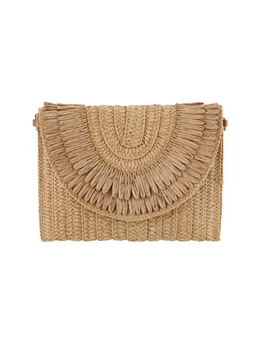Island Time Raffia Purse
