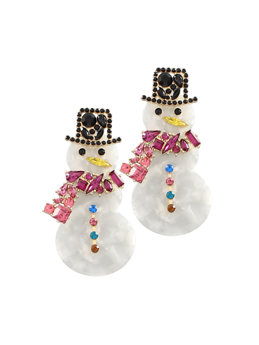 Winter Snowman Earrings