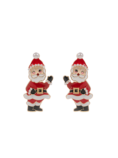 Jincy's Women's boutique red santa earrings