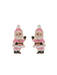 Jincy's Women's boutique pink santa earrings