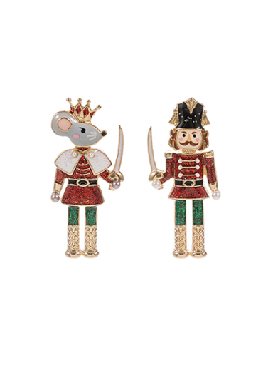 Jincy's Women's boutique nutcracker & mouse king earrings