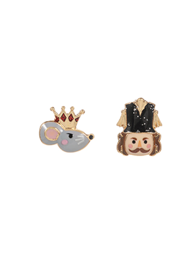 Jincy's Women's boutique nutcracker & mouse king earrings