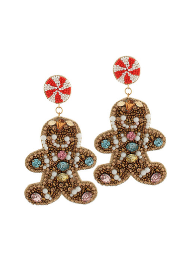 Jincy's Women's boutique gingerbread earrings