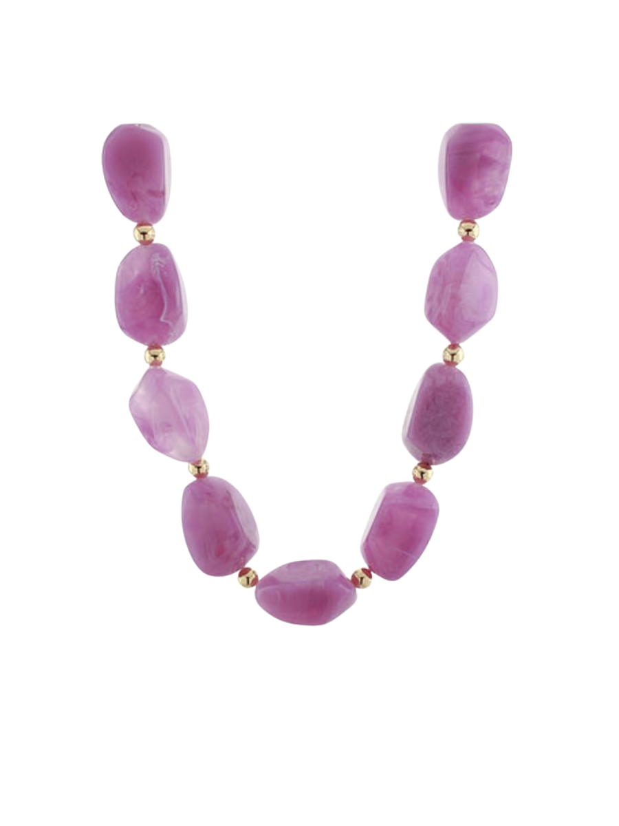 Statement Maker Necklace - Purple