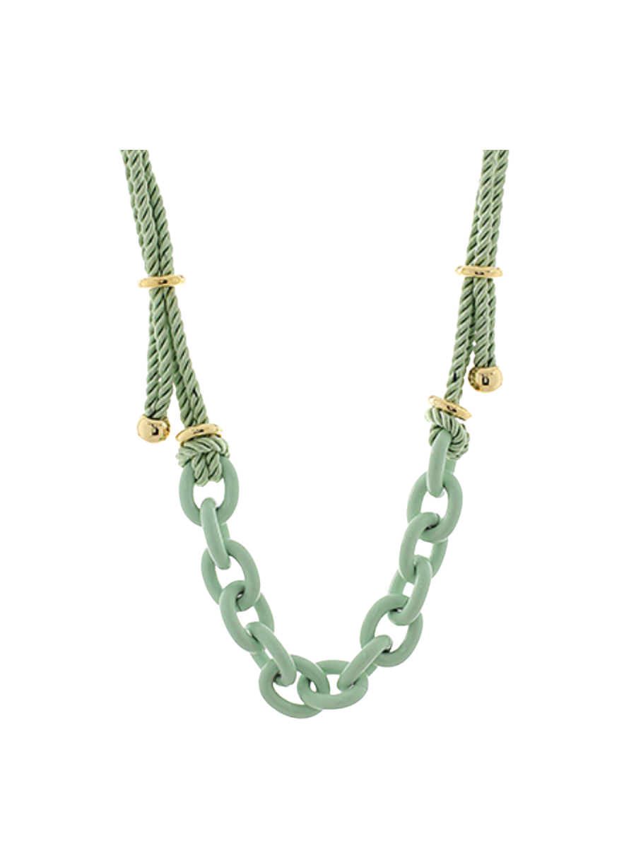 Linked Together Necklace - Mint