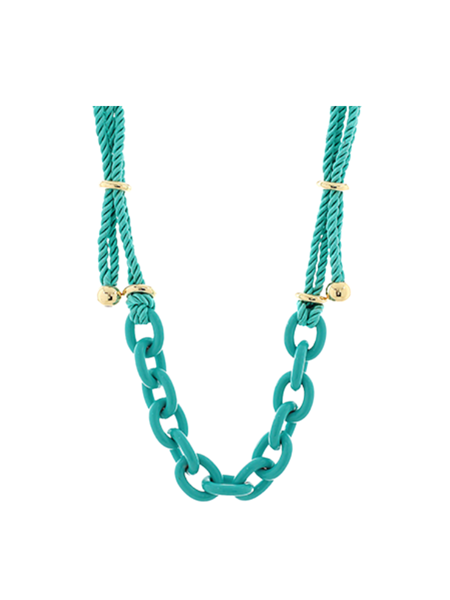 Linked Together Necklace - Turquoise
