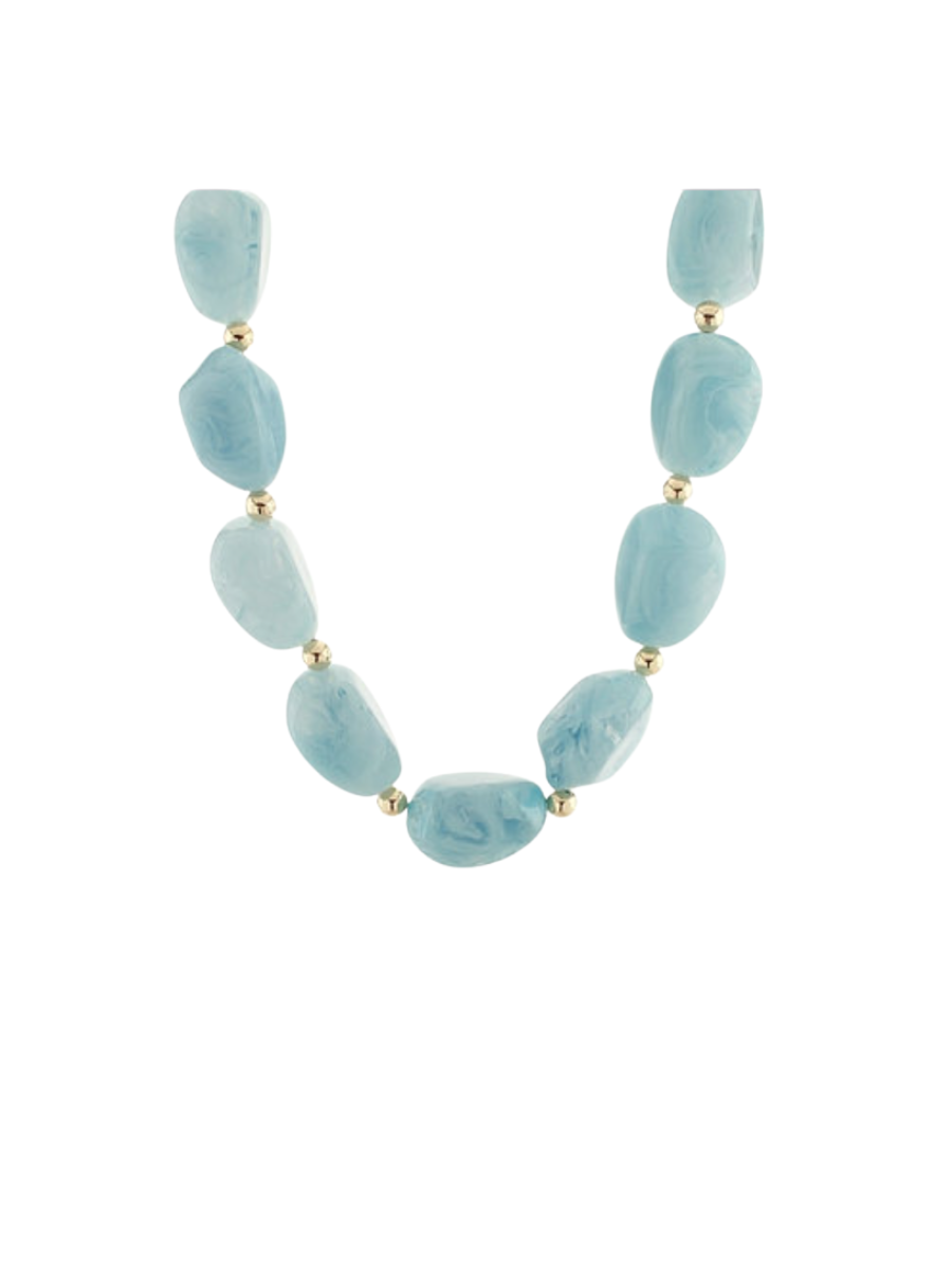 Statement Maker Necklace - Sky Blue
