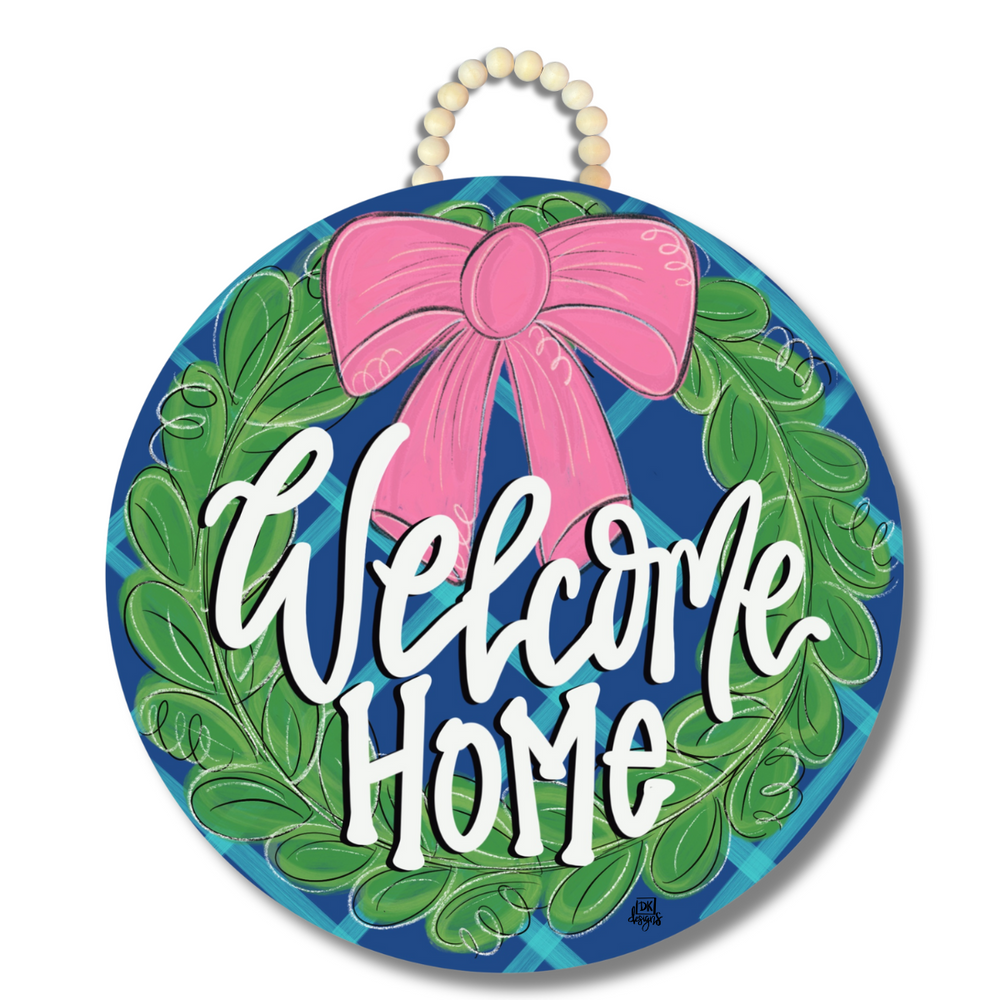 Jincy's home gifts bow door hanger pink