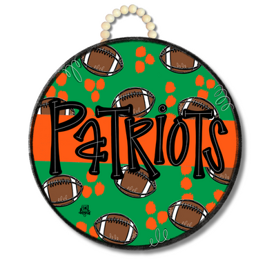 Jincy's home gifts pinewood patriots door hanger
