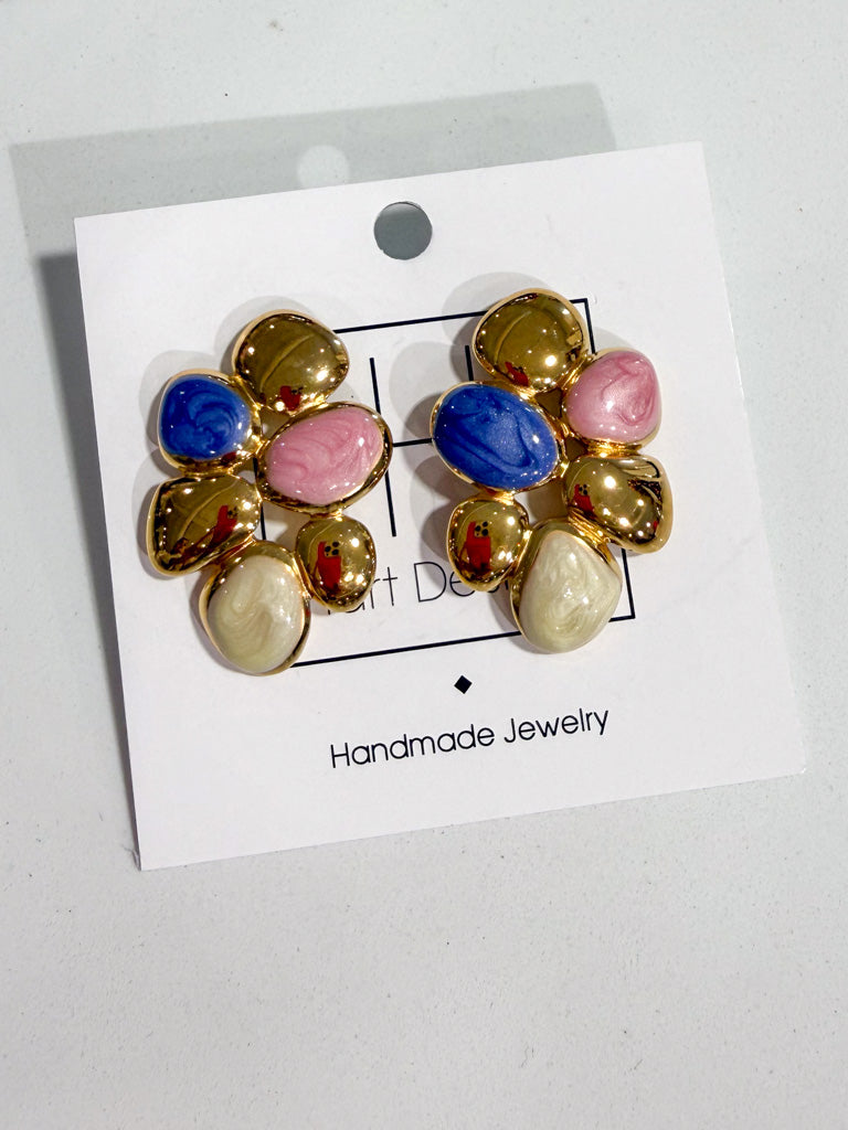 Hart Designs | Periwinkle & Pink Stud