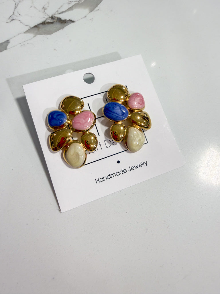 Hart Designs | Periwinkle & Pink Stud