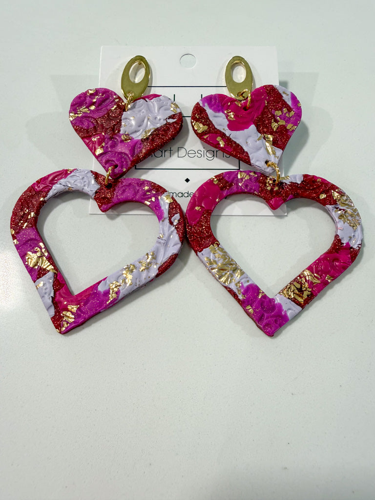 Hart Designs | Double Love Clay Earrings