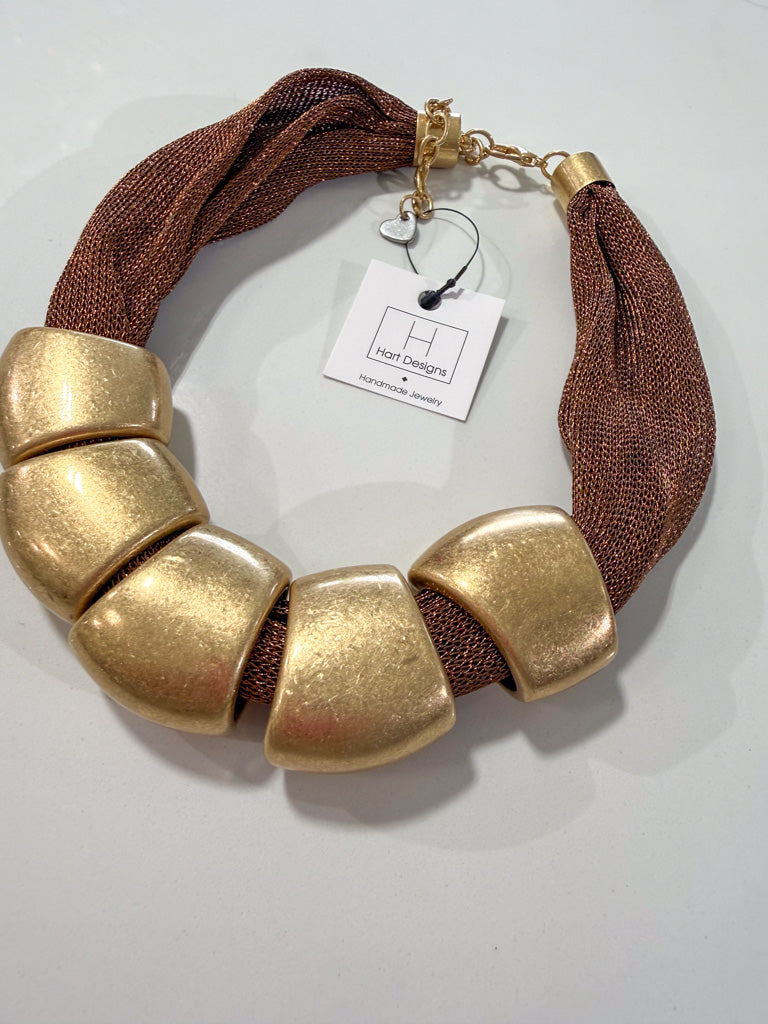 Hart Designs | Chunky Gold Bead Metallic Necklace