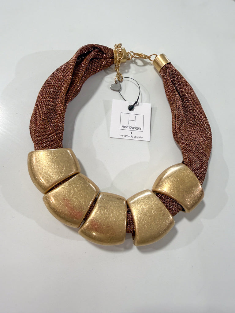 Hart Designs | Chunky Gold Bead Metallic Necklace