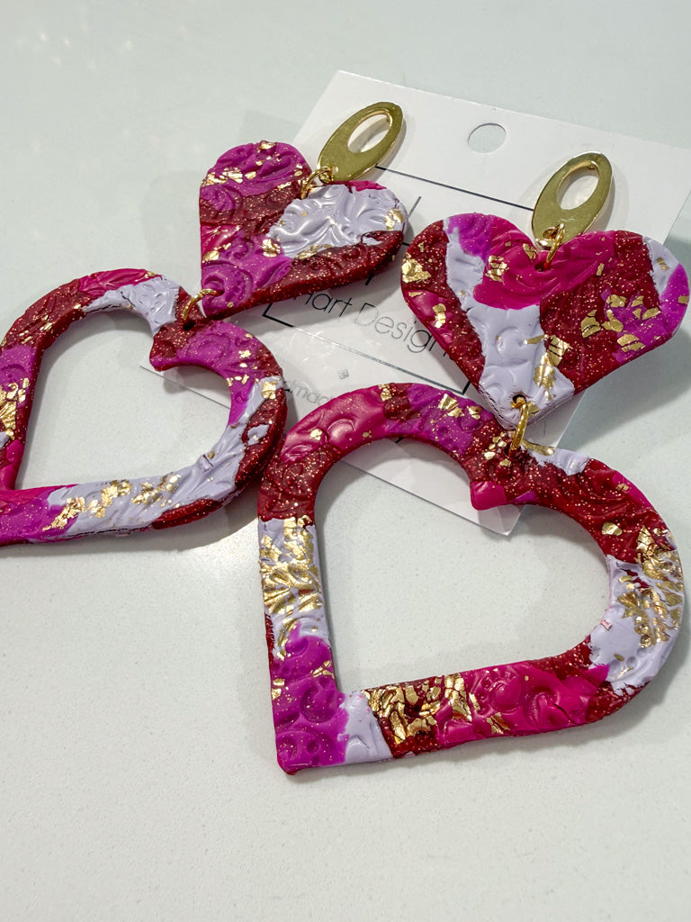 Hart Designs | Double Love Clay Earrings