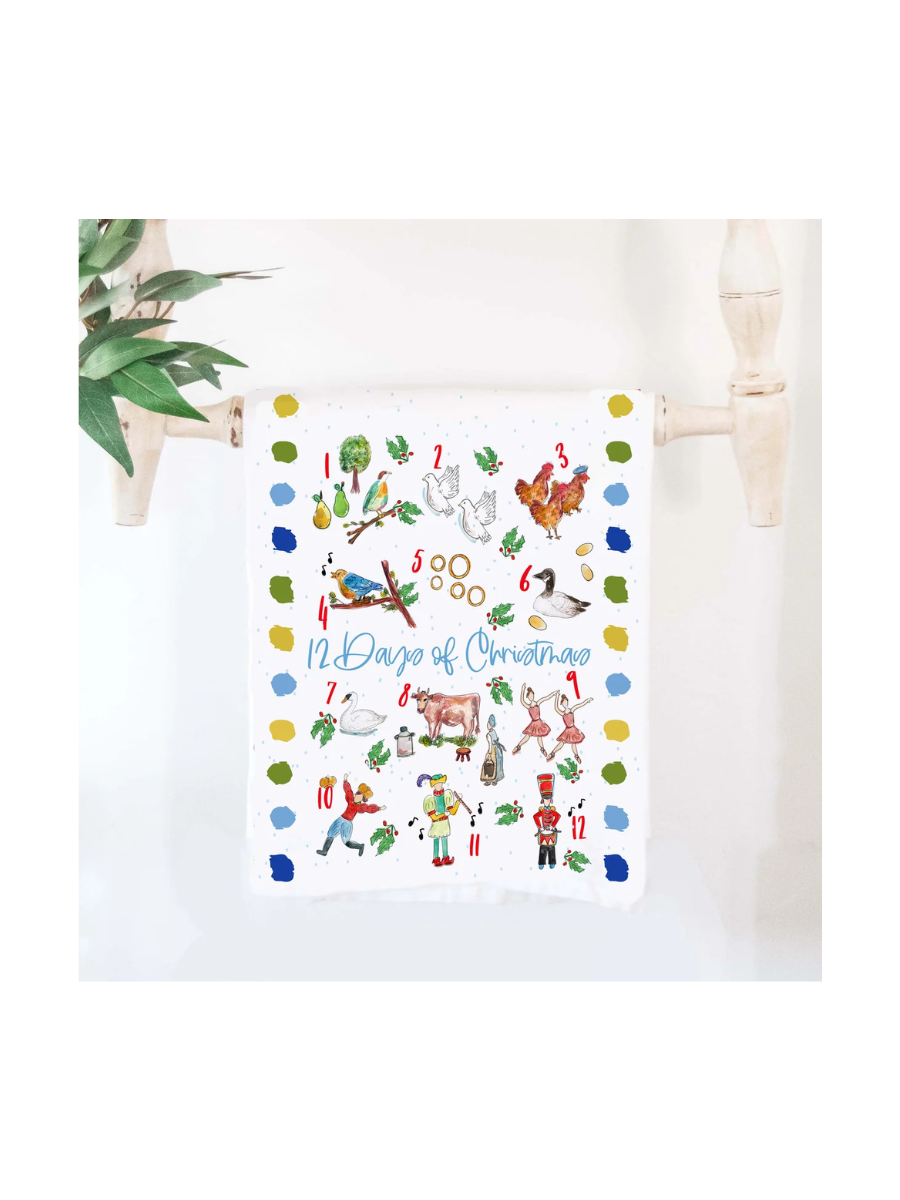 Happy By Rachel | 12 Days Of Christmas Tea Towel