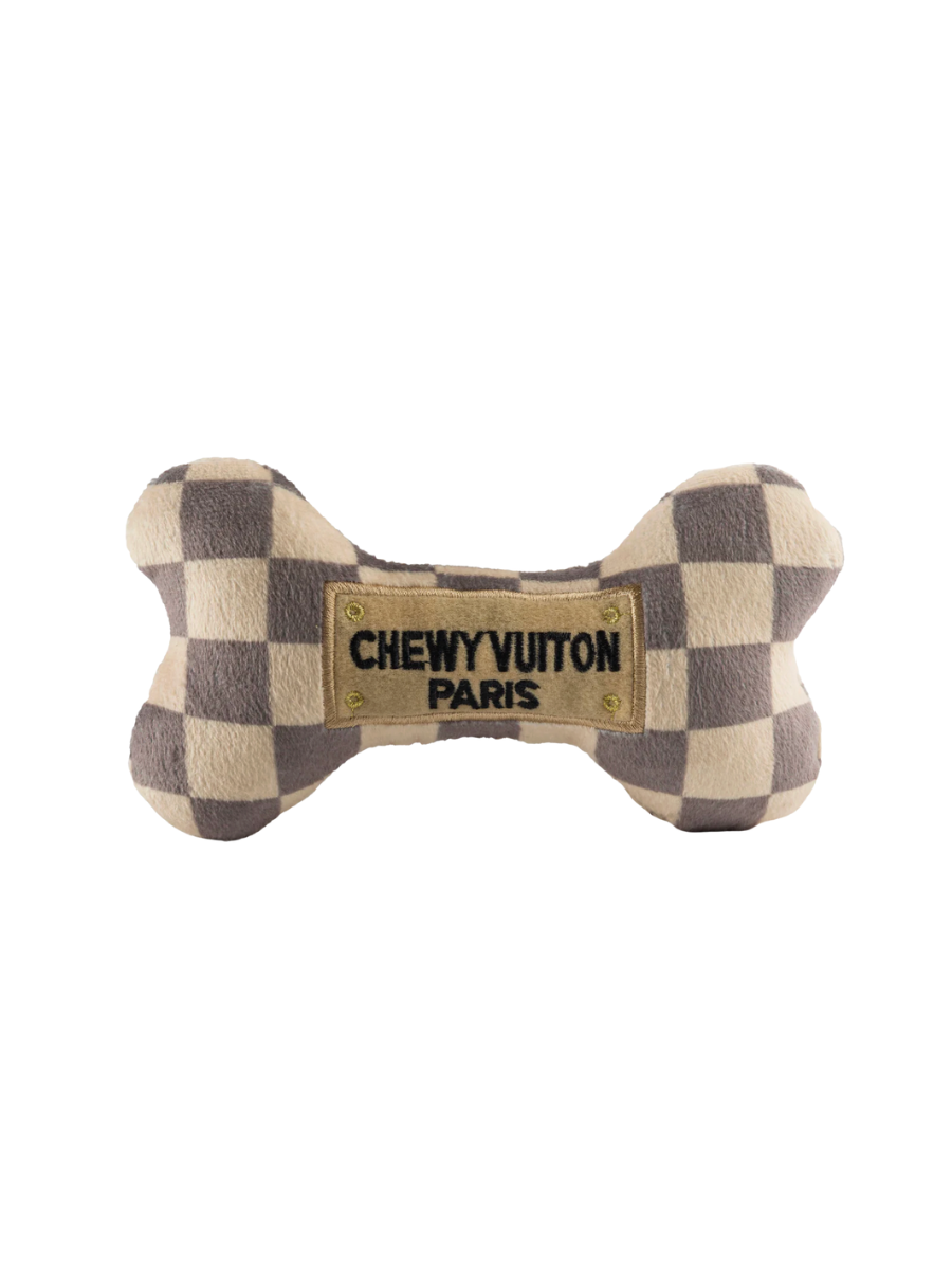 Checker Chewy Vuiton Bone Toy