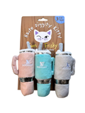 Haute Diggity Kitty Snuggly Cup 3-Pack (Teal, Ivory, Blush) cat toy gift jincy's