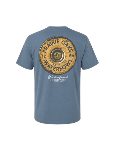 Prairie Oaks Waterfowl Shotgun Shell Tee Slate mens short sleeve tripp