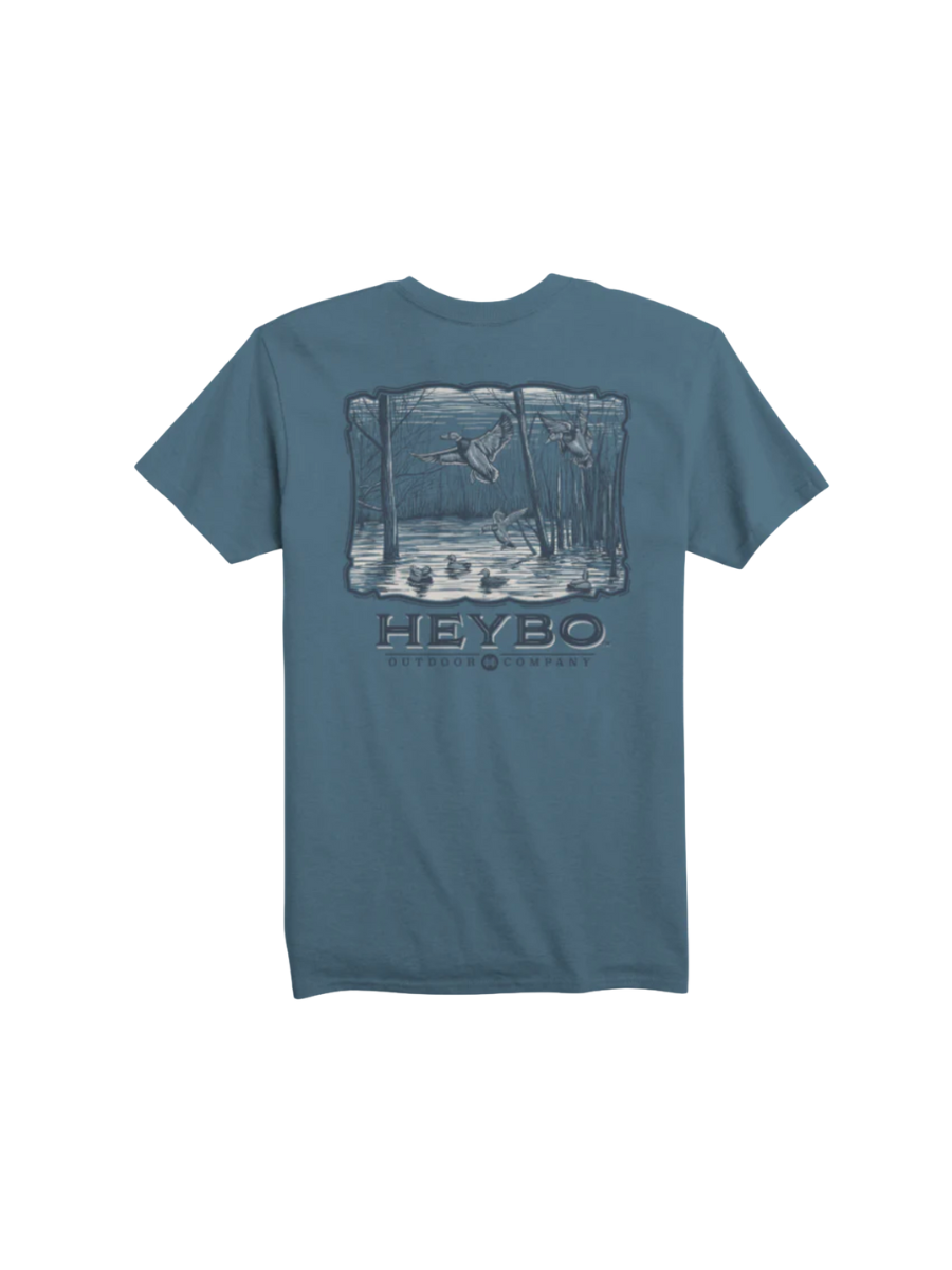 Heybo | Mallards In Timber Tee - Blue Shadow