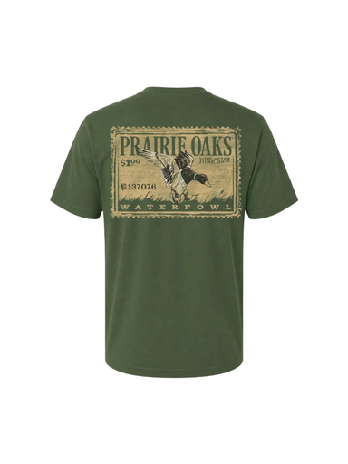 Prairie Oaks Waterfowl Vintage Duck Stamp Pine tee mens tripp