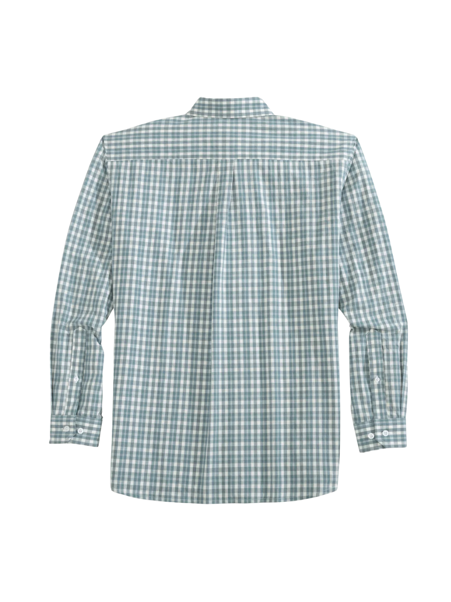 Heybo Creekside Dress Shirt Button Down Long Sleeve Bijou Collar Men's Dress Shirt Blue and White Checkered Check Jincy's Tripp Men's 